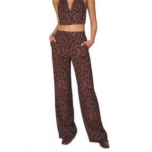NEW WWW high waist pleated trouser in brown